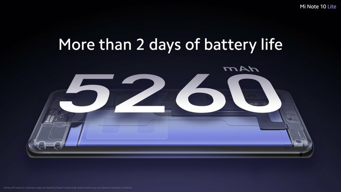 5260 mAh battery with a fast charge of 30 watts