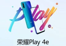 Honor Play 4e specifications appear in poster