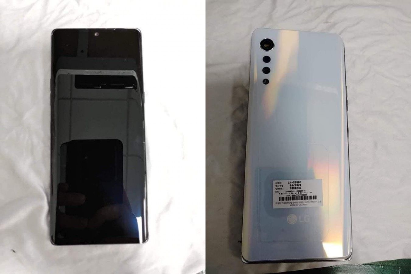 LG VELVET live shots appear to showcase its design in real