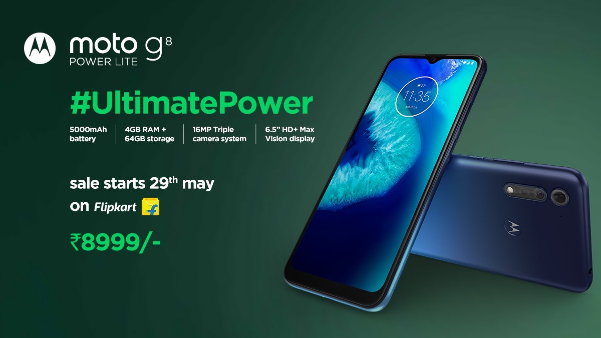 Moto G8 Power Lite debuts in India for Rs. 8,999 (~$119)
