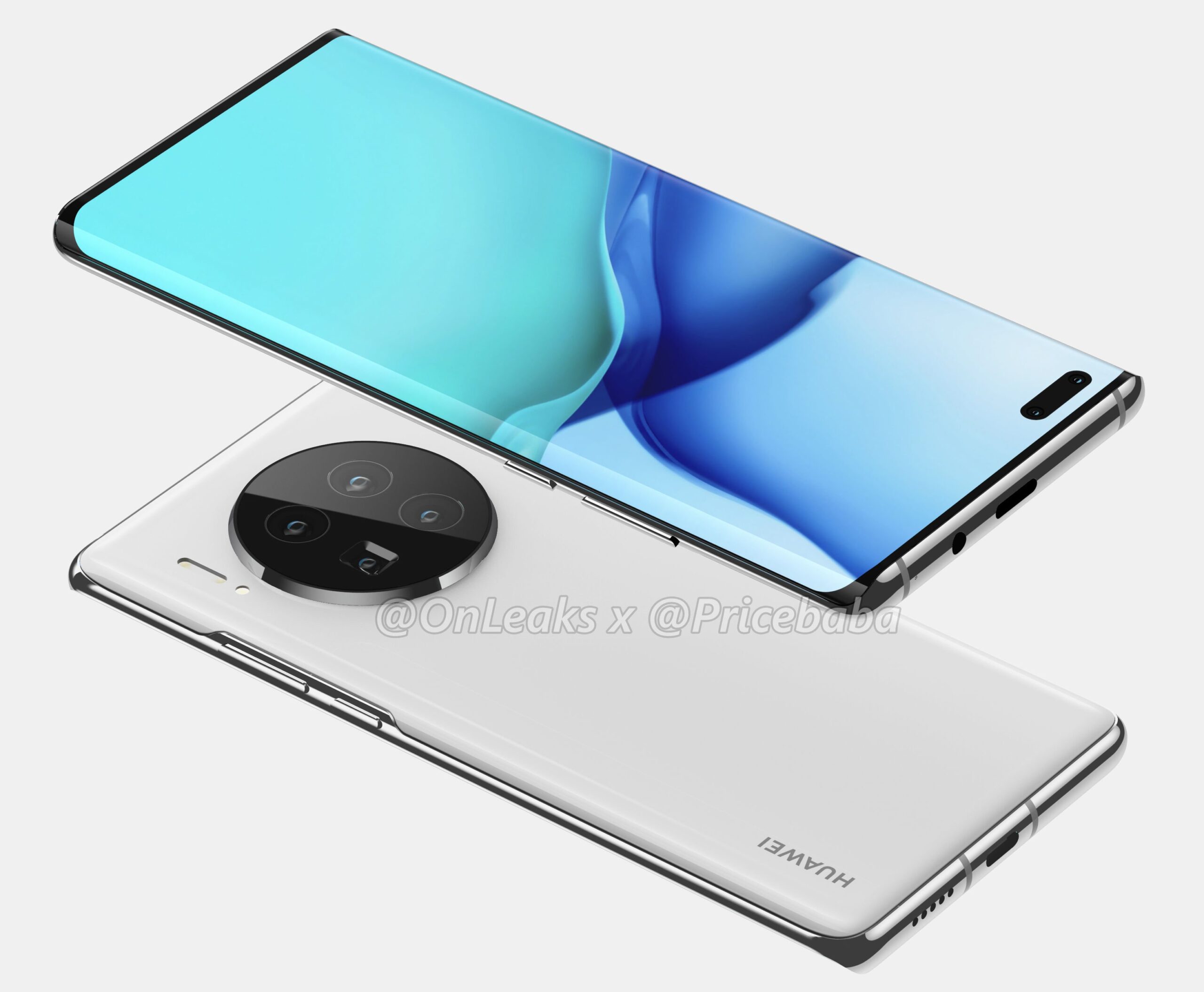 Huawei Mate 40 Pro renders surfaces too with a curvier display and an extra camera
