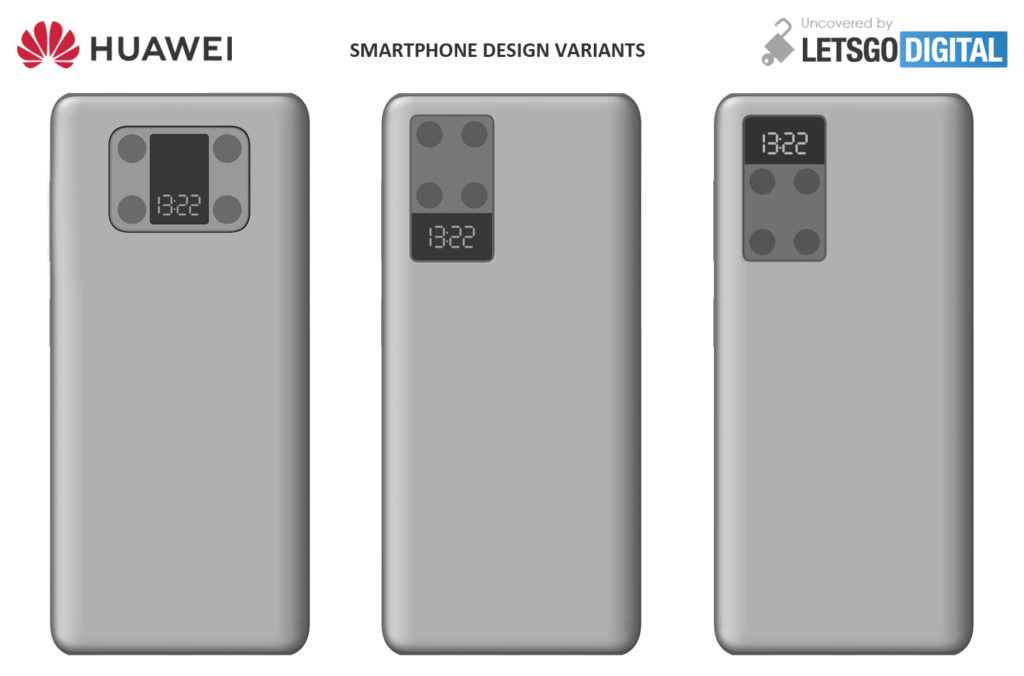 Huawei Smartphone Design Patent Secondary Display Camera Module 01