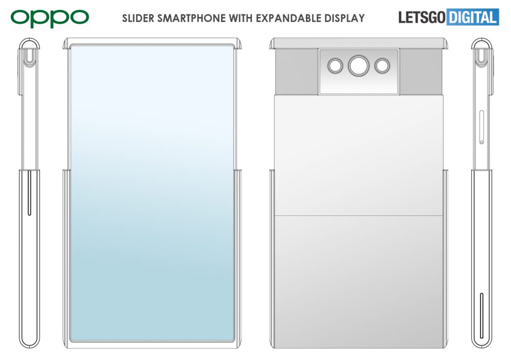 Oppo patents a slider smartphone with an Expandable display