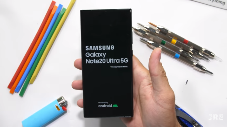 Samsung Galaxy Note 20 Ultra survives JerryRigEverything’s durability test