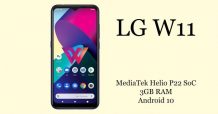 LG W11 with Helio P22 spotted on Google Play Console