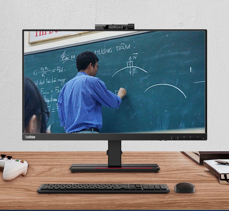 New Lenovo 21.5-inch monitor comes with built-in camera and microphone