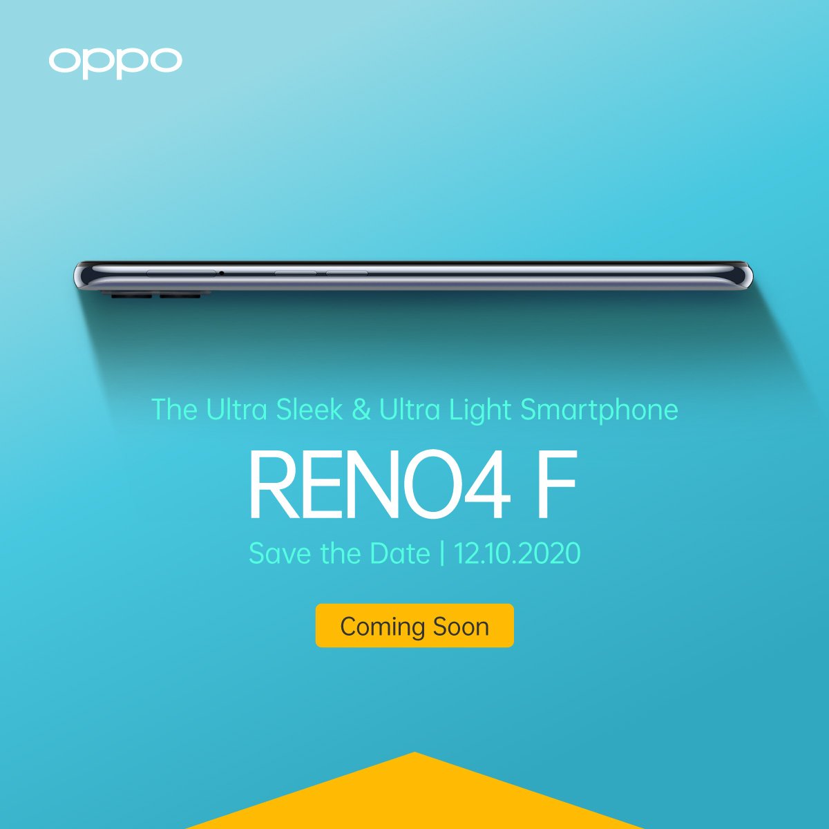 OPPO Reno4 F coming on October 12 with a similar design to the F17 Pro