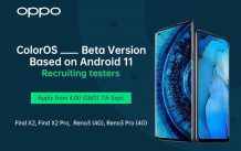 OPPO announces Android 11 Beta recruitment for Find X2/X2 Pro and Reno4/Reno4 Pro