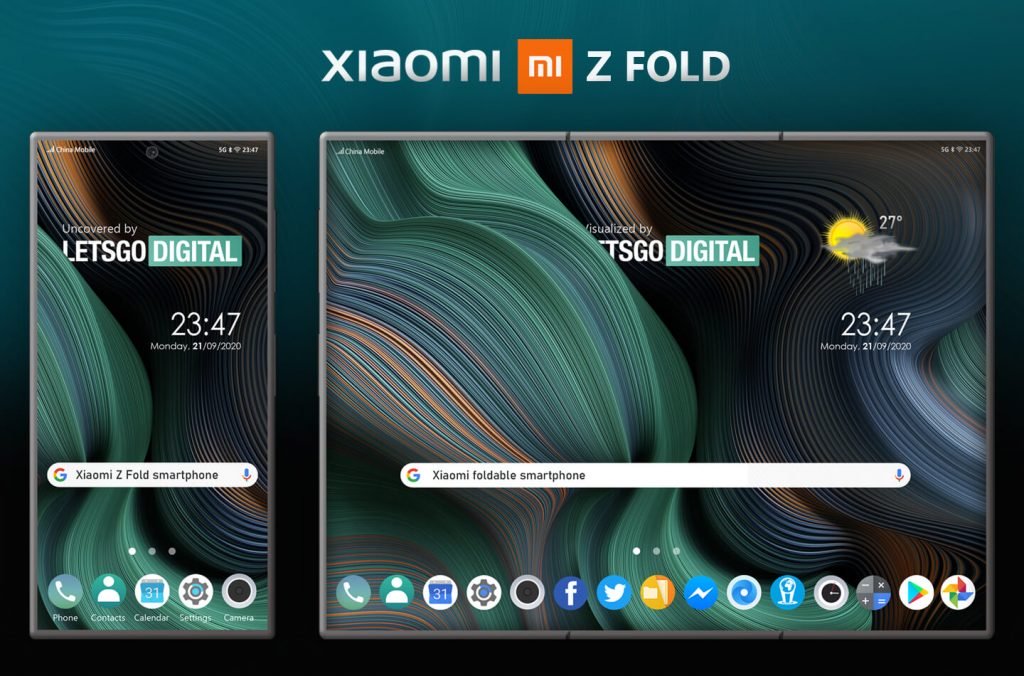 Xiaomi patents a foldable smartphone with a Z Fold design