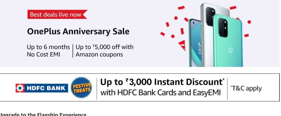[Hot Deal] OnePlus smartphones getting an instant discount of upto Rs 3000 via HDFC cards