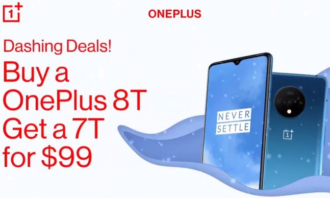 OnePlus US is offering a OnePlus 7T for $99 when you buy the OnePlus 8T