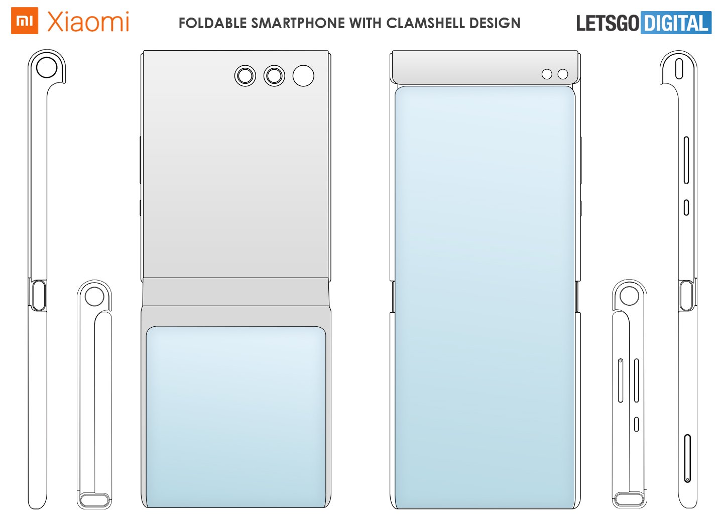 Xiaomi Clamshell Foldable Smartphone Design Patent 02