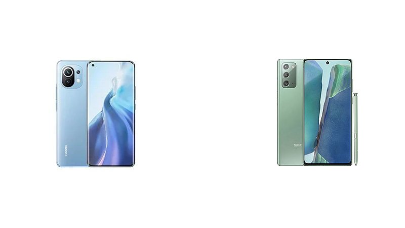 Xiaomi Mi 11 vs Samsung Galaxy Note 20: Specs Comparison