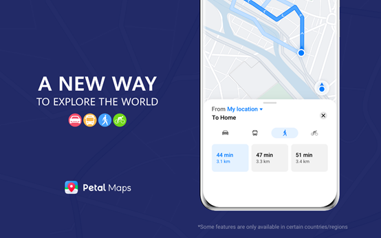Huawei updates its Petal Map app, brings Route planning for walks, bike rides, and public transit