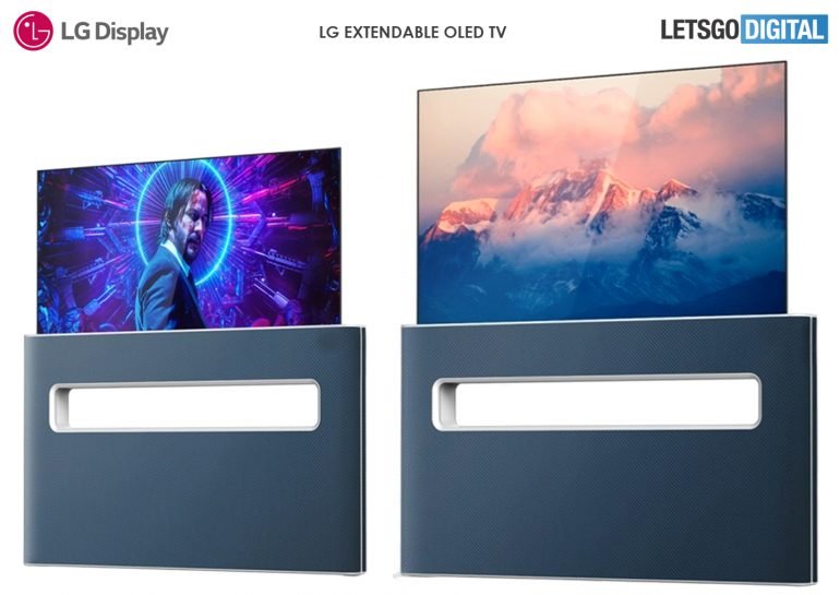 LG granted patent for an extendable OLED TV design