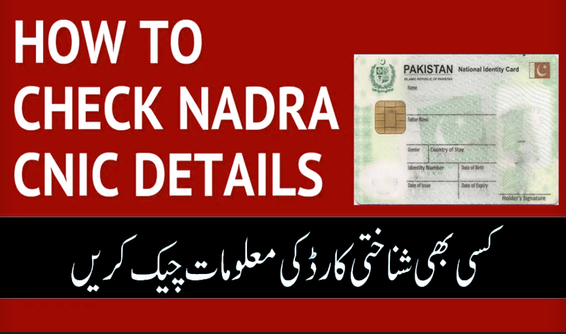 How to Check CNIC Details in Pakistan – Nadra CNIC Details